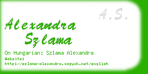 alexandra szlama business card